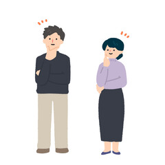 納得した表情の若い男性と女性