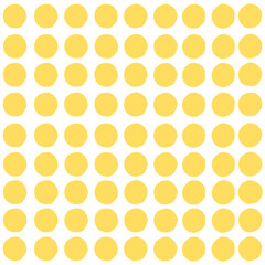 手描きの黄色のドットパターン