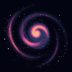 Spiral galaxy in deep space