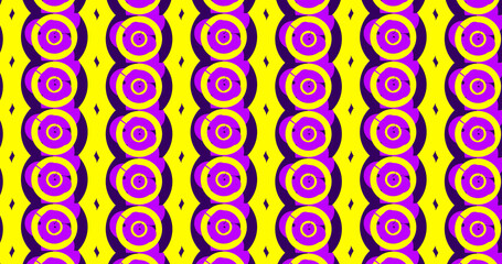 Vibrant Geometric Pattern with Circles and Vertical Stripes