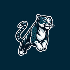 Obraz premium Jaguar Mascot logo design vector wild animal fierce predator jungle feline panther illustration modern abstract tribal artwork strong emblem branding creative graphic template for sports