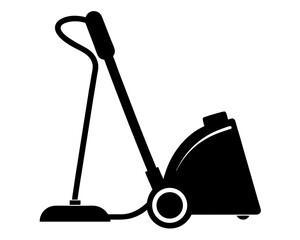 Vacuum Cleaner Vector – Household Cleaning Silhouette Icon