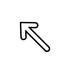 Diagonal Up Right Arrow Icon in Bold Minimal Style