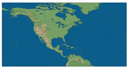North America: A Topographical Map
