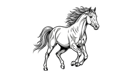 horse vector art design