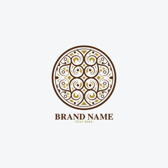 ornament art logo design template