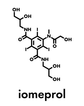 Iomeprol radiocontrast drug molecule. Skeletal formula.