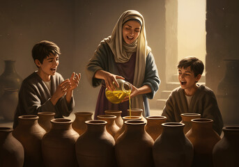 Elisha and the Widow's Oil(2 Kings 4:6)