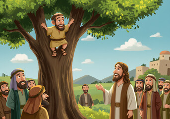 Zacchaeus in the Tree(Luke 19:4)