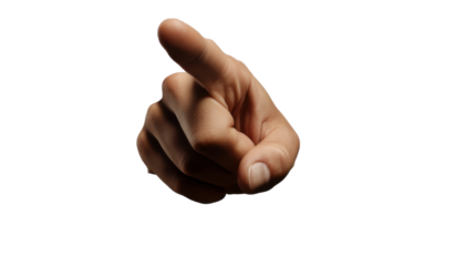 Hand with Thumb Up Gesture Isolated on White Background
