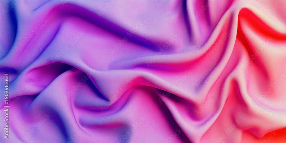Poster abstract colorful fabric with flowing curves and soft gradient light