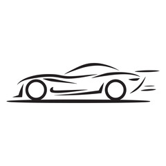 Obraz premium Car logo design Vector, unique car logo design, car silhouette 