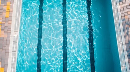 Blue ceramic tiles under clear pool water, perfect for seamless water textures, vacation graphics, and poolside content.