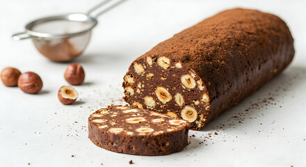 Hazelnut Chocolate Salami Recipe Easy NoBake Dessert