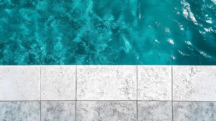 Underwater pool tile texture with moving reflections, great for luxury visuals, resort promotions, and calm aqua aesthetics.