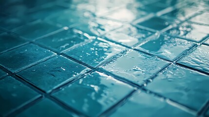 Underwater pool tile texture with moving reflections, great for luxury visuals, resort promotions, and calm aqua aesthetics.