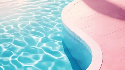 Underwater pool tile texture with moving reflections, great for luxury visuals, resort promotions, and calm aqua aesthetics.