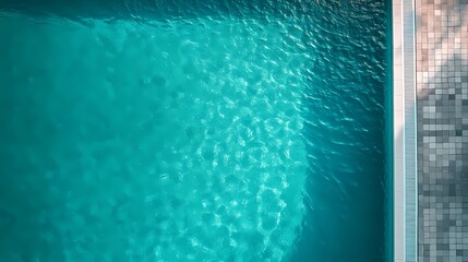 Underwater pool tile texture with moving reflections, great for luxury visuals, resort promotions, and calm aqua aesthetics.