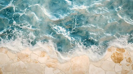 Underwater pool tile texture with moving reflections, great for luxury visuals, resort promotions, and calm aqua aesthetics.