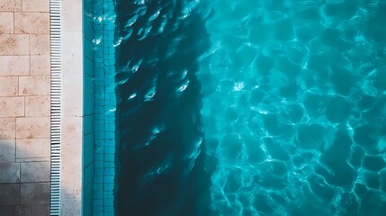 Underwater pool tile texture with moving reflections, great for luxury visuals, resort promotions, and calm aqua aesthetics.