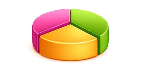Obraz premium A clean pie chart labeled income with three subtle segments