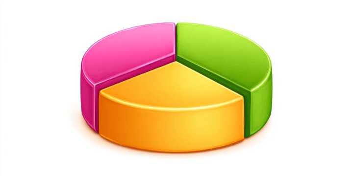 A clean pie chart labeled income with three subtle segments