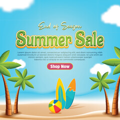 Summer Sale End of Season Beach Promotion