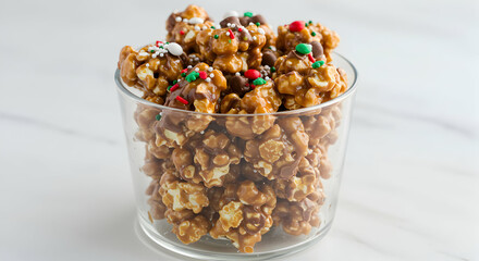 Christmas Caramel Popcorn Festive Holiday Treat