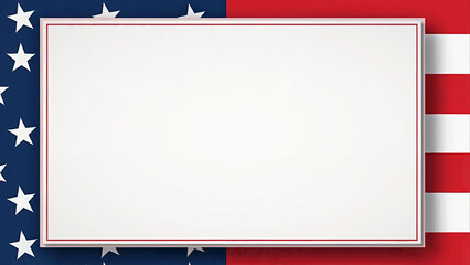Patriotic Red, White, and Blue Border Frame for Fourth of July Promotions and Political Campaign Materials