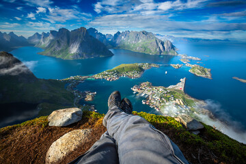 Lofoten archipelago Fisheye lens. cc of the Lofoten Islands.