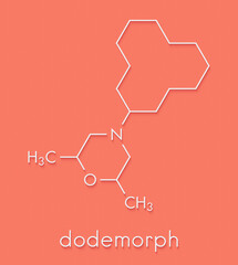 Dodemorph contact fungicide molecule. Skeletal formula.