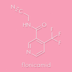 Flonicamid selective insecticide molecule. Skeletal formula.
