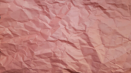 Fototapeta premium Pink paper that has been crumpled and textured as a background, Textured pastel pink crumpled paper creating