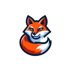 Obraz premium Cute and Clever Fox Mascot Character Illustration Vector for Wildlife Animal Logo Modern Avatar Cartoon Emblem Branding Icon Digital Graphic Artwork Poster Print Friendly Marketing Design Concept