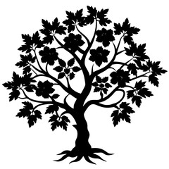 vector tree silhouette