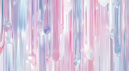 Fototapeta premium Abstract crystalline formations in soft pastel hues