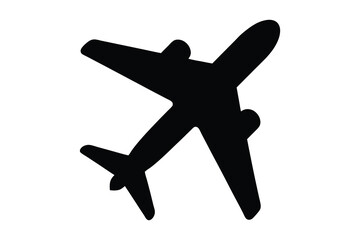 Airplane silhouette vector , Airplane icon, Airplane clipart