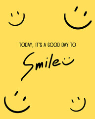 Smile Printable Wall Art - Motivational Printable Poster, Positive Vibes Home or Office Decor