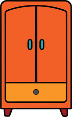 vector illustration of a Armoire 