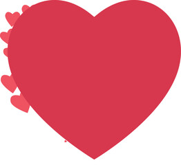 red heart on white background