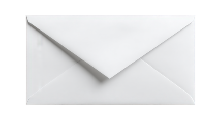 Clean White Envelope Mockup on Clear Backdrop for Design Presentations