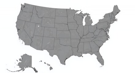 United States Map: A GreyScale Representation of the States