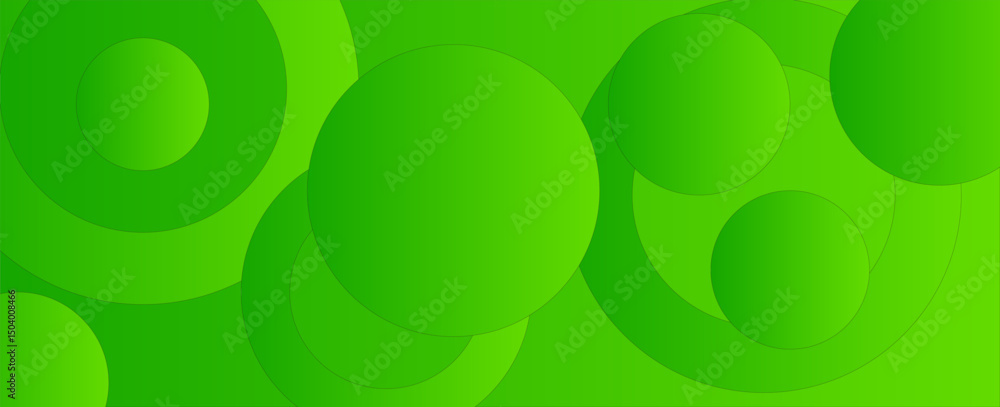 Poster abstract green background with circles. dynamic shapes composition. eps10 vectors