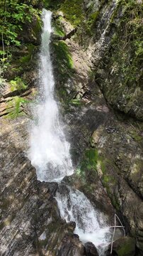 A view from the Yeddi Gozel Waterfall in Gabala, Azerbaijan