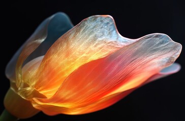 Fototapeta premium Macro photo of a structured, fragile bloom with