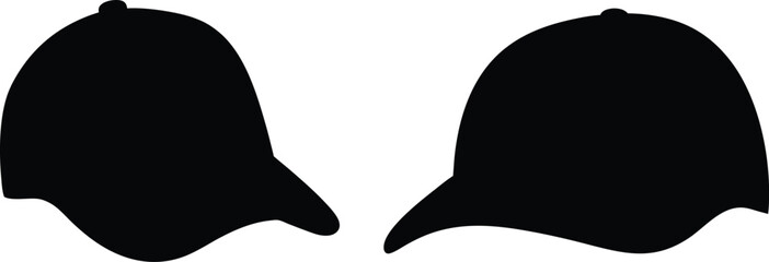 Base ball cap vector icon, Cap silhouette vector