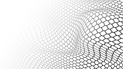 Curved net pattern. Seamless design for sportswear or equipment like soccer goals, volleyball nets, basketball hoops, hockey nets, and athletic gear.
