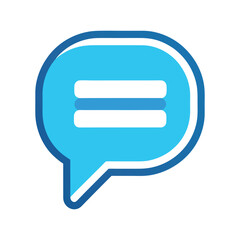 chat message icon button on white background