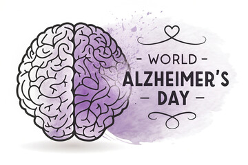 Raise awareness for World Alzheimer's Day with this impactful design symbolizing brain health and the fight against dementia. Ideal for campaigns, social media, and educational use.