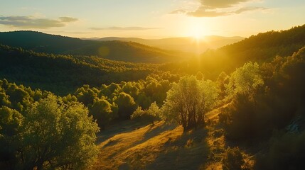 sunrise in the mountains
